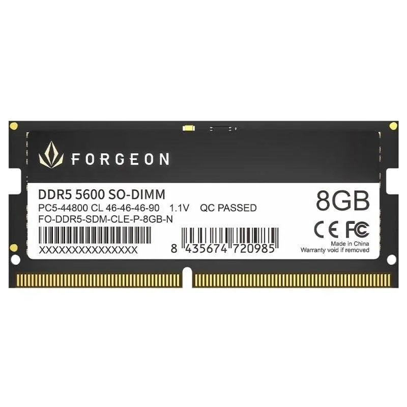 Memoria RAM Forgeon Cyclone PRO 8GB 1x8GB DDR5 5600MHz CL46 Nero - immagine 1