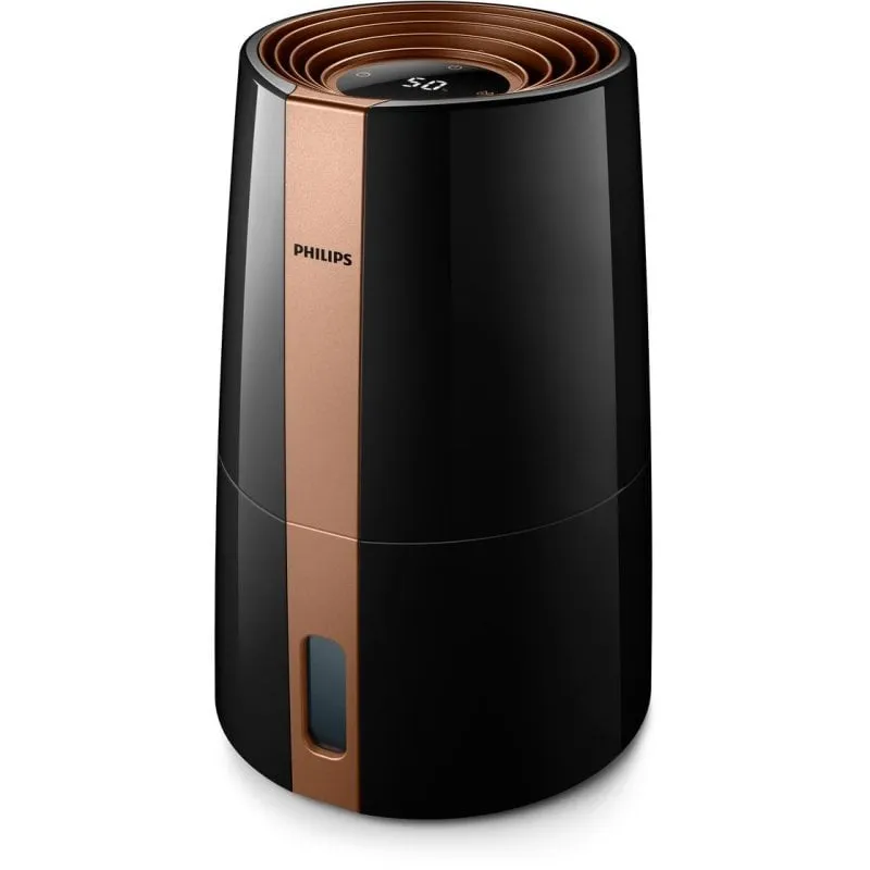 Umidificatore Philips HU3918/10 NanoCloud 3 velocità 45 m² Nero Oro LED - immagine 1