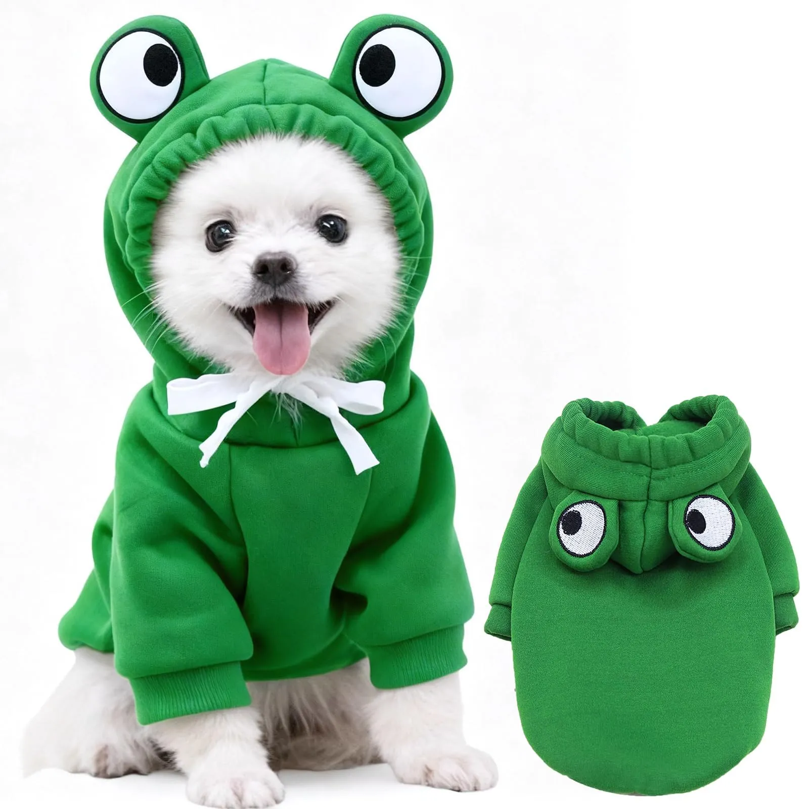 Costume Halloween Cane, 3 Pezzi Divertente Vestito di Rana Cani, Taglia S - immagine 1
