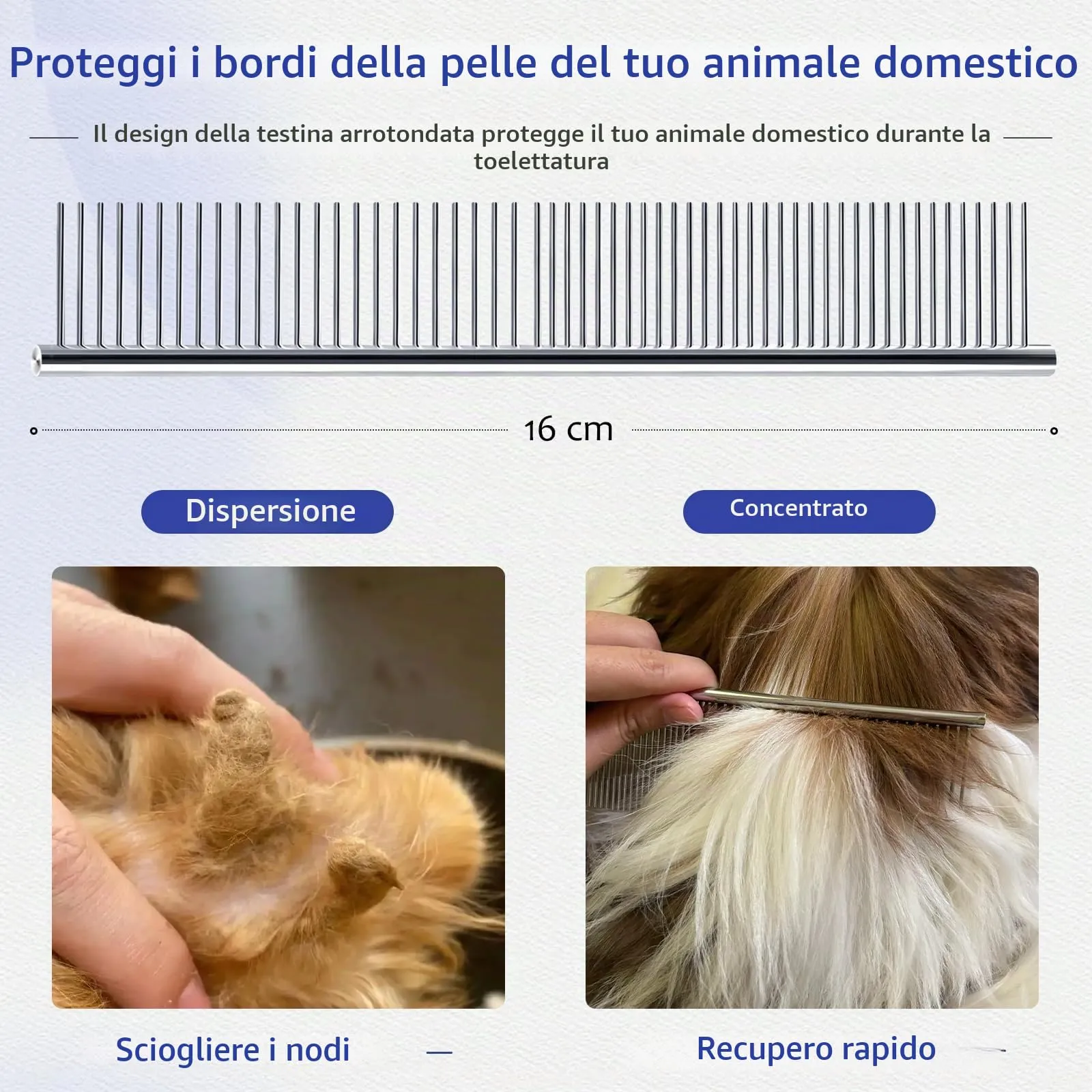 Forbici Toelettatura Cani, Acciaio Antiruggine, Punte Arrotondate Sicure, Rivestimento In Titanio, Tosatrice Professionale Per Cani Per Rifinire Muso, Zampe E Coda, Rosa - immagine 6