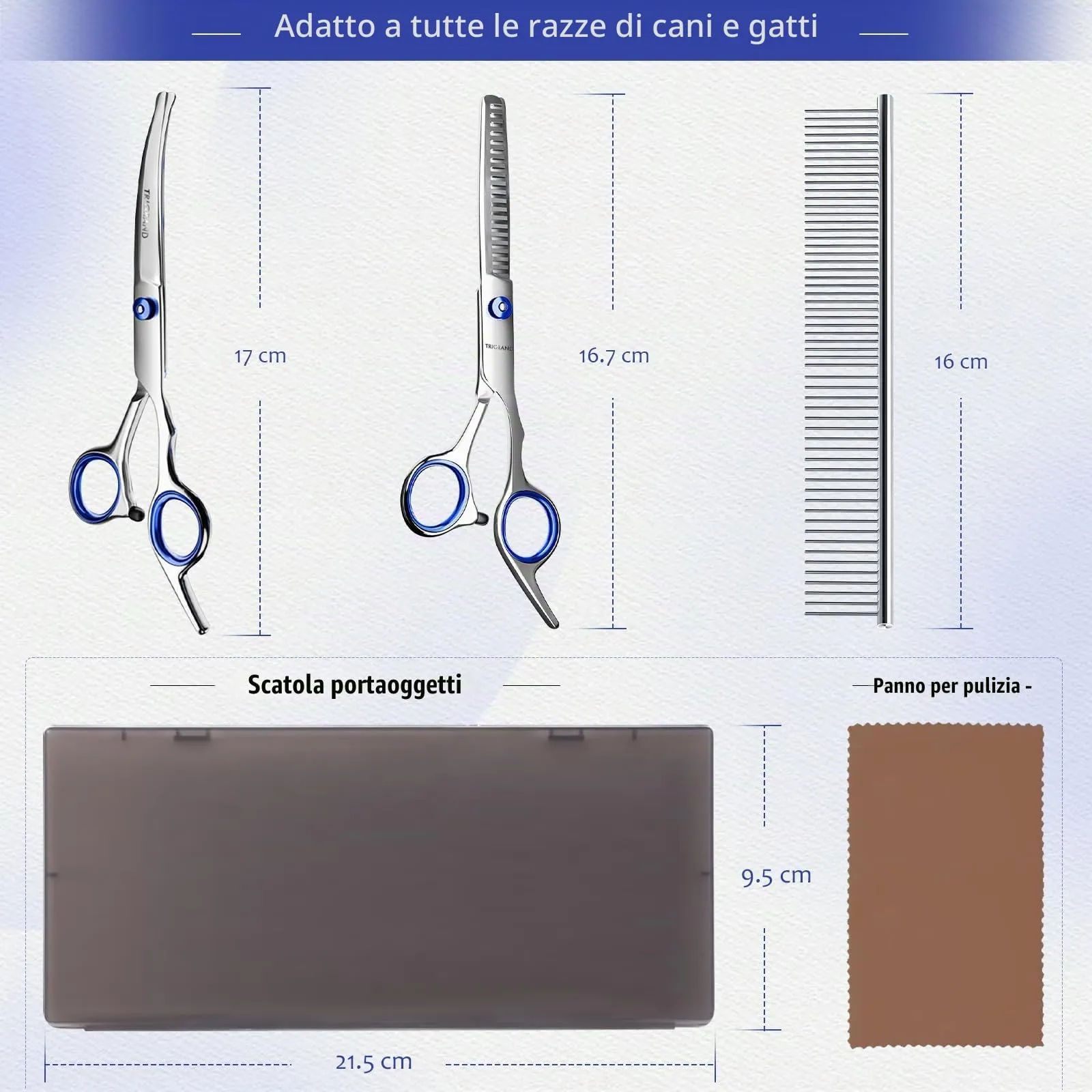 Forbici Toelettatura Cani, Acciaio Antiruggine, Punte Arrotondate Sicure, Rivestimento In Titanio, Tosatrice Professionale Per Cani Per Rifinire Muso, Zampe E Coda, Rosa - immagine 8