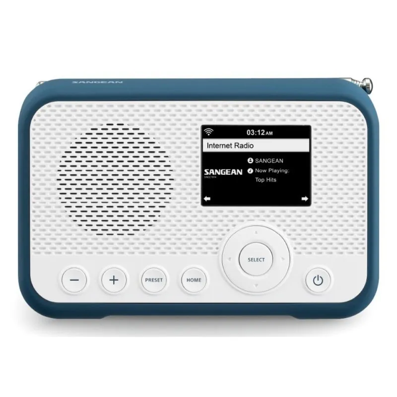 Radio SANGEAN WFR-39 Portatile DAB+ FM RDS Spotify Internet TFT Blu Bianco - immagine 1