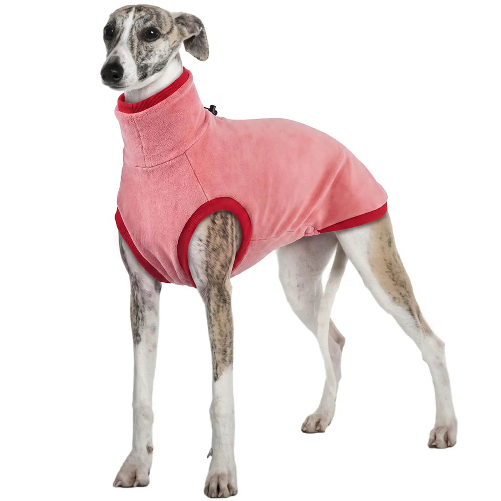 Pigiama in pile per levriero, cappotto Lurcher, rosso, taglia 2XL - immagine 1