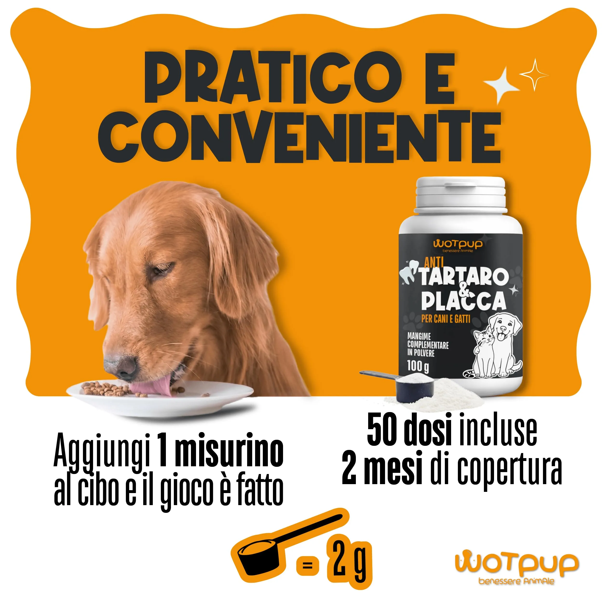Dental Bright Cani, Pulizia Denti Cane e Gatto. Polvere Dentale Naturale - immagine 6