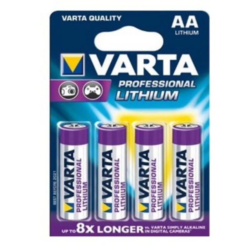 Batteria domestica VARTA 4x AA Lithium 1,5 V 2900 mAh confezione blister - immagine 1