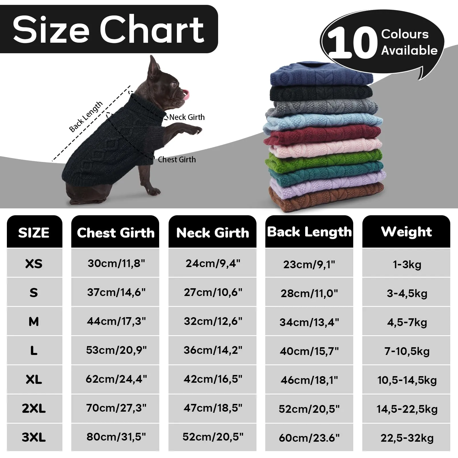 Hjumarayan Maglione invernale per cani - Maglione caldo in tricot per cani per i giorni freddi contro il freddo e il vento - Abbigliamento confortevole con apertura per l'imbracatura per cani di - immagine 2
