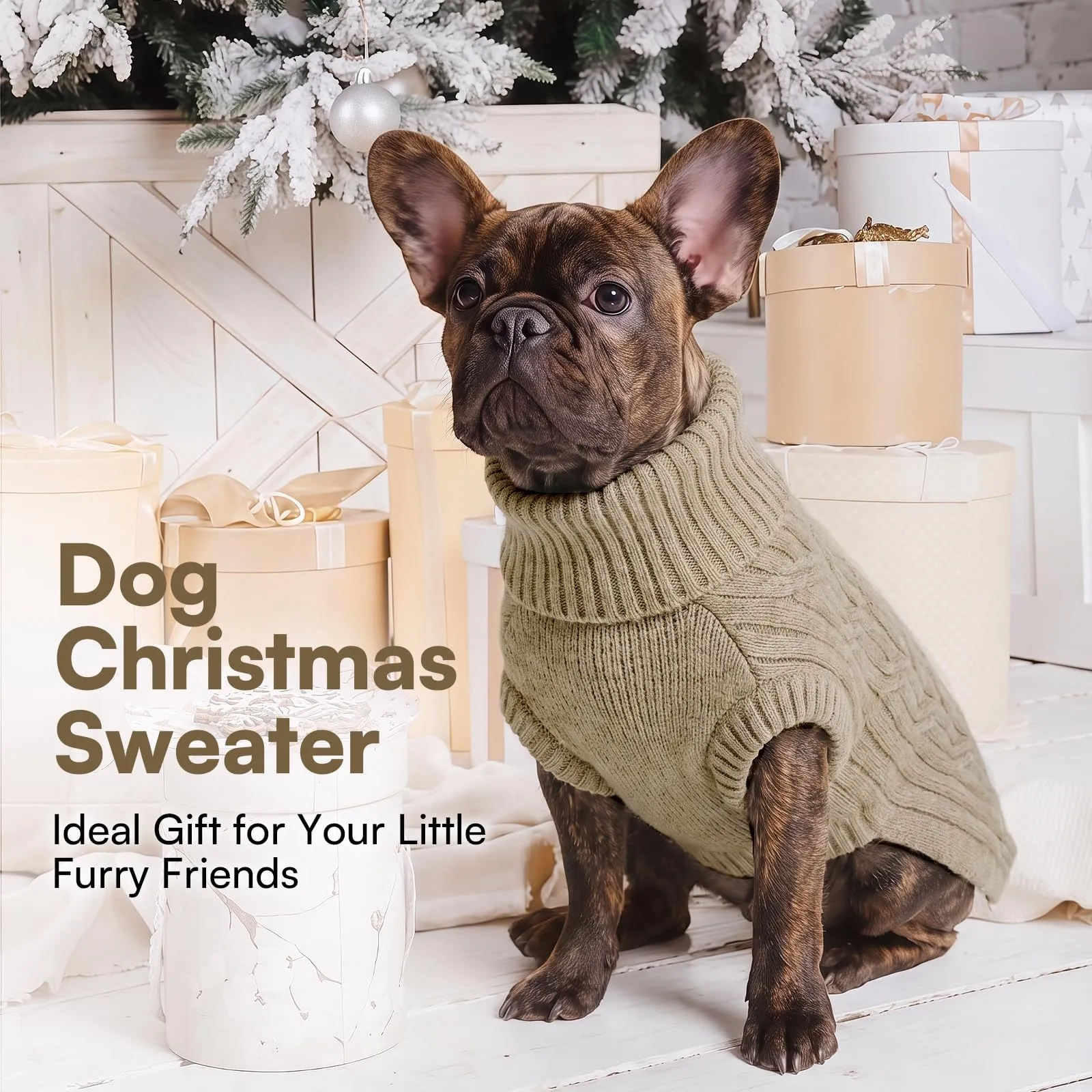 Queenmore Felpa Cane Piccola Vestito Cane Maglioncino Elastico a Dolcevita - immagine 6