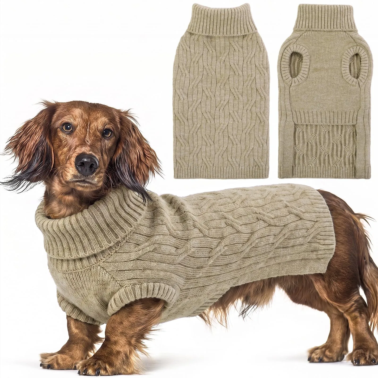 Queenmore Maglione Cane Taglia Media - Maglioncino con Dolcevita Morbido - immagine 1