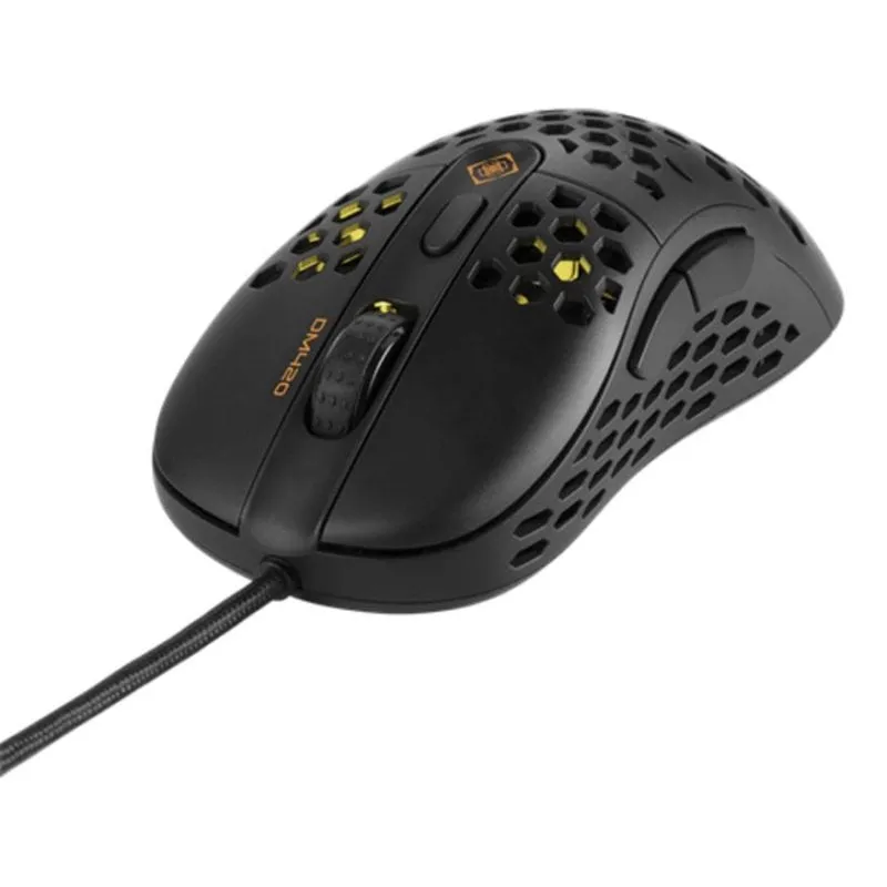 Mouse DELTACO GAM-106 USB Type-A 6400 DPI Nero 6 Pulsanti Gaming - immagine 1