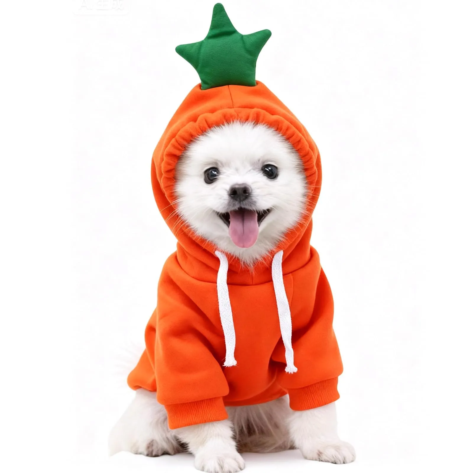 Costume Halloween Cane, 3 Pezzi Divertente Vestito di Carota Cani, Taglia M - immagine 1
