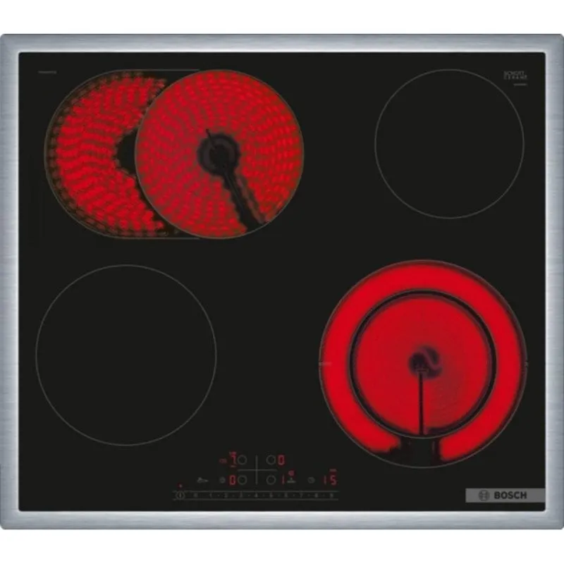 Piastra Bosch Serie 6 PKN645FP2E 60 cm 4 Zone Touch Ceramica Nero - immagine 1