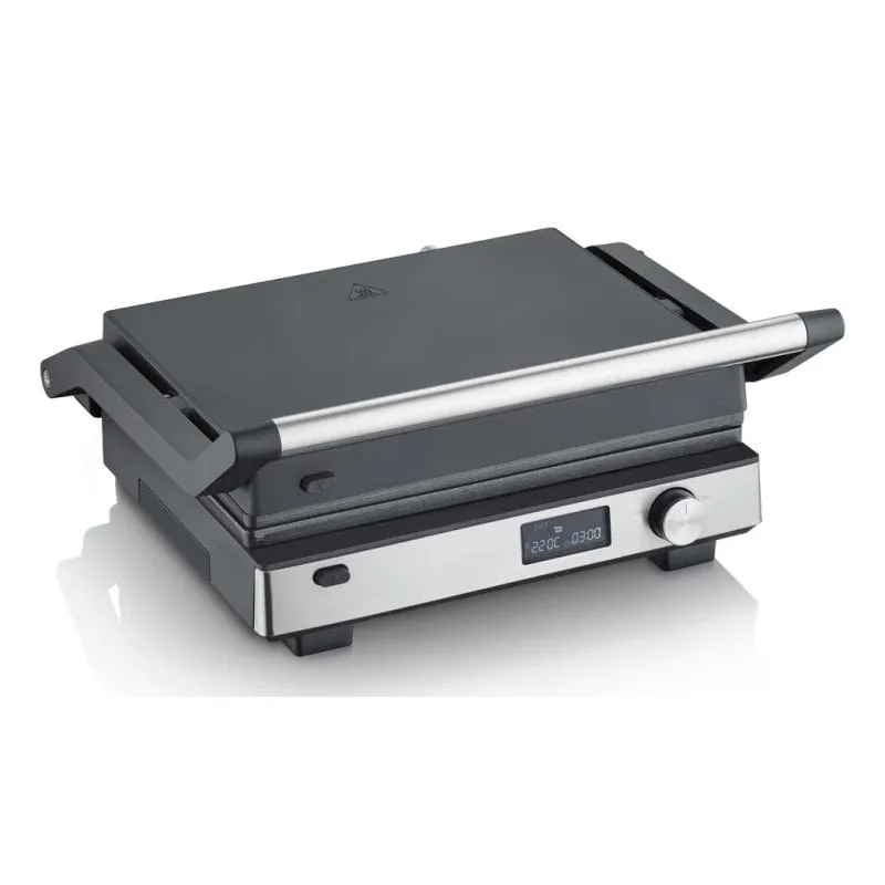 Griglia elettrica Severin KG 2380 acciaio inox 2000W piastre rimovibili LED - immagine 1