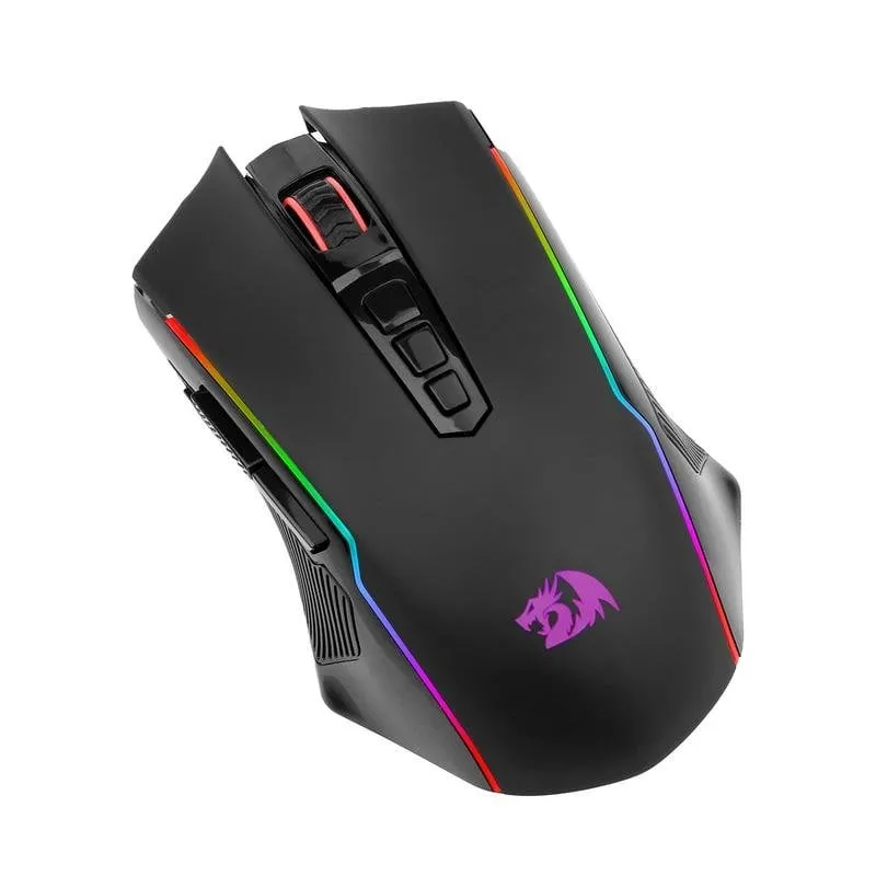 Mouse Redragon M914-RGB NIX Wireless Bluetooth USB Type-C 9 Tasti RGB Nero - immagine 1