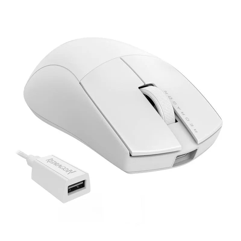 Mouse Redragon M916W-PRO-4K K1NG Wireless RF Bluetooth USB-C 26000DPI Bianco Ultra Leggero - immagine 1