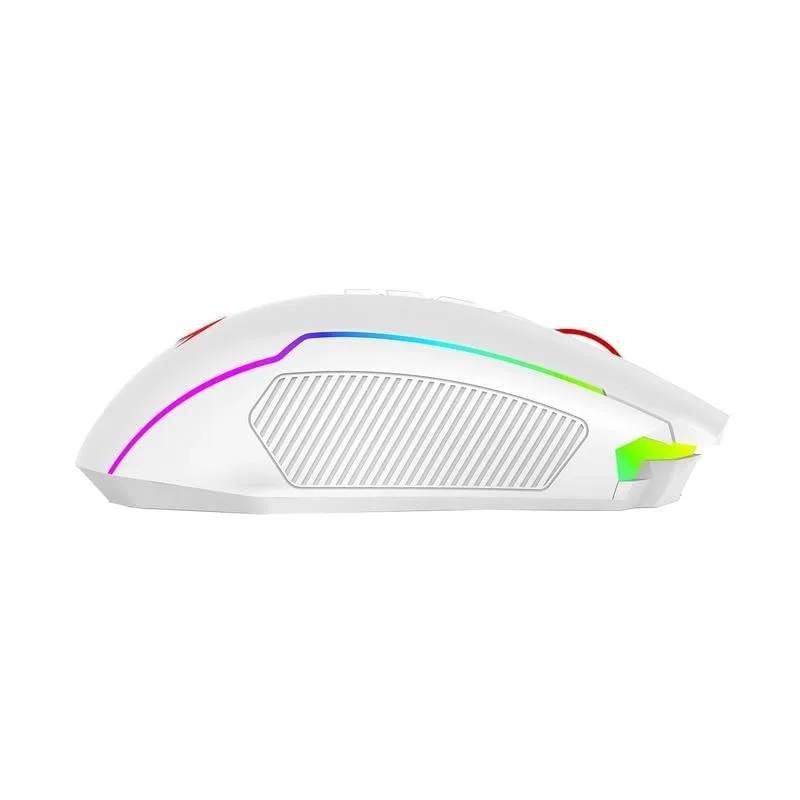 Mouse Redragon M914W-RGB NIX Wireless Bluetooth USB Type-C 1000Hz Bianco RGB 9 Tasti - immagine 1