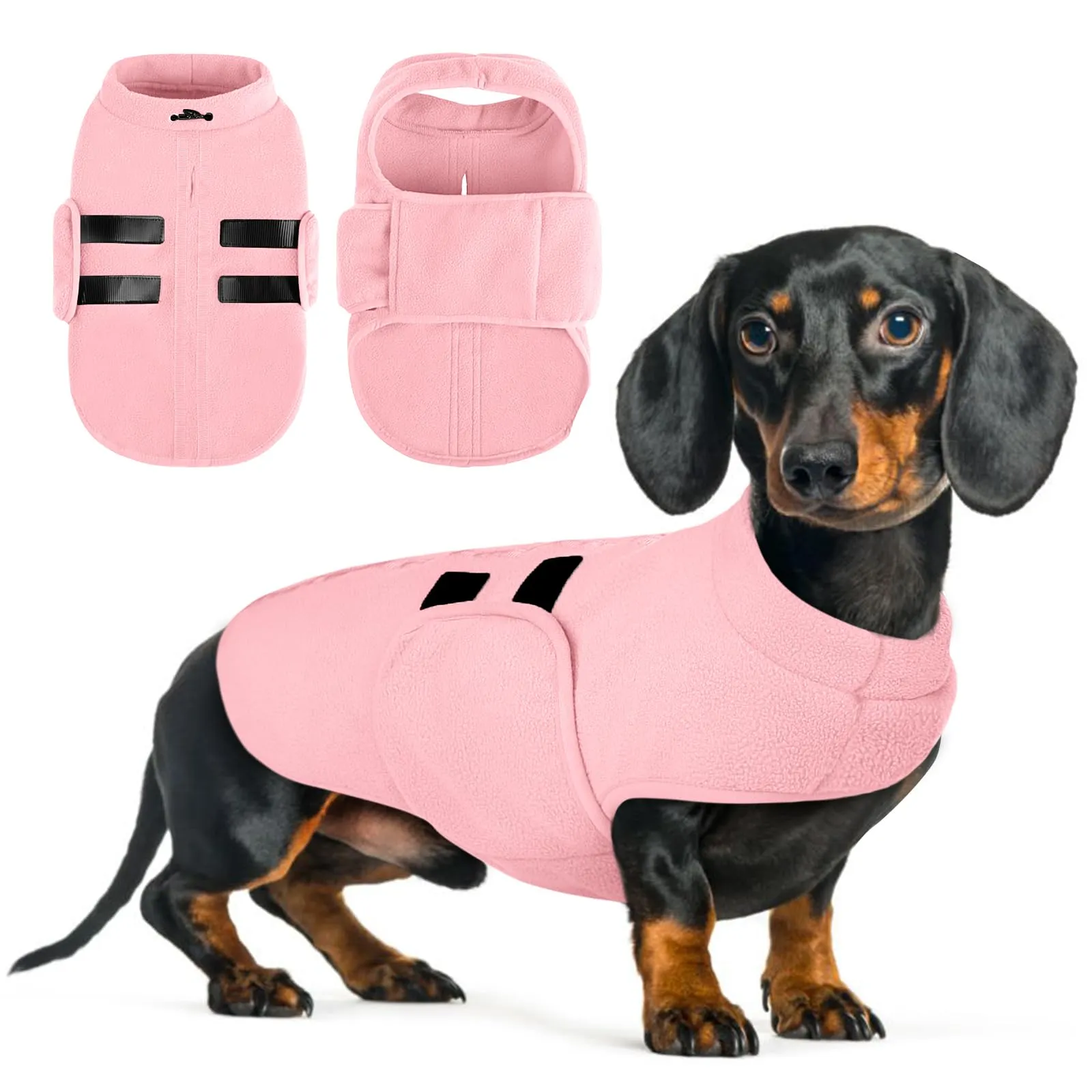Queenmore Maglione Cane In Pile, Giacca Con Cappuccio Per Cani Piccoli - immagine 1