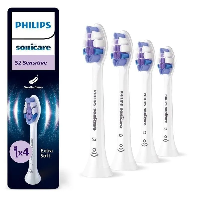 Testine di Ricambio Philips Sensitive HX6054/87 4 Unità Extra Morbido - immagine 1
