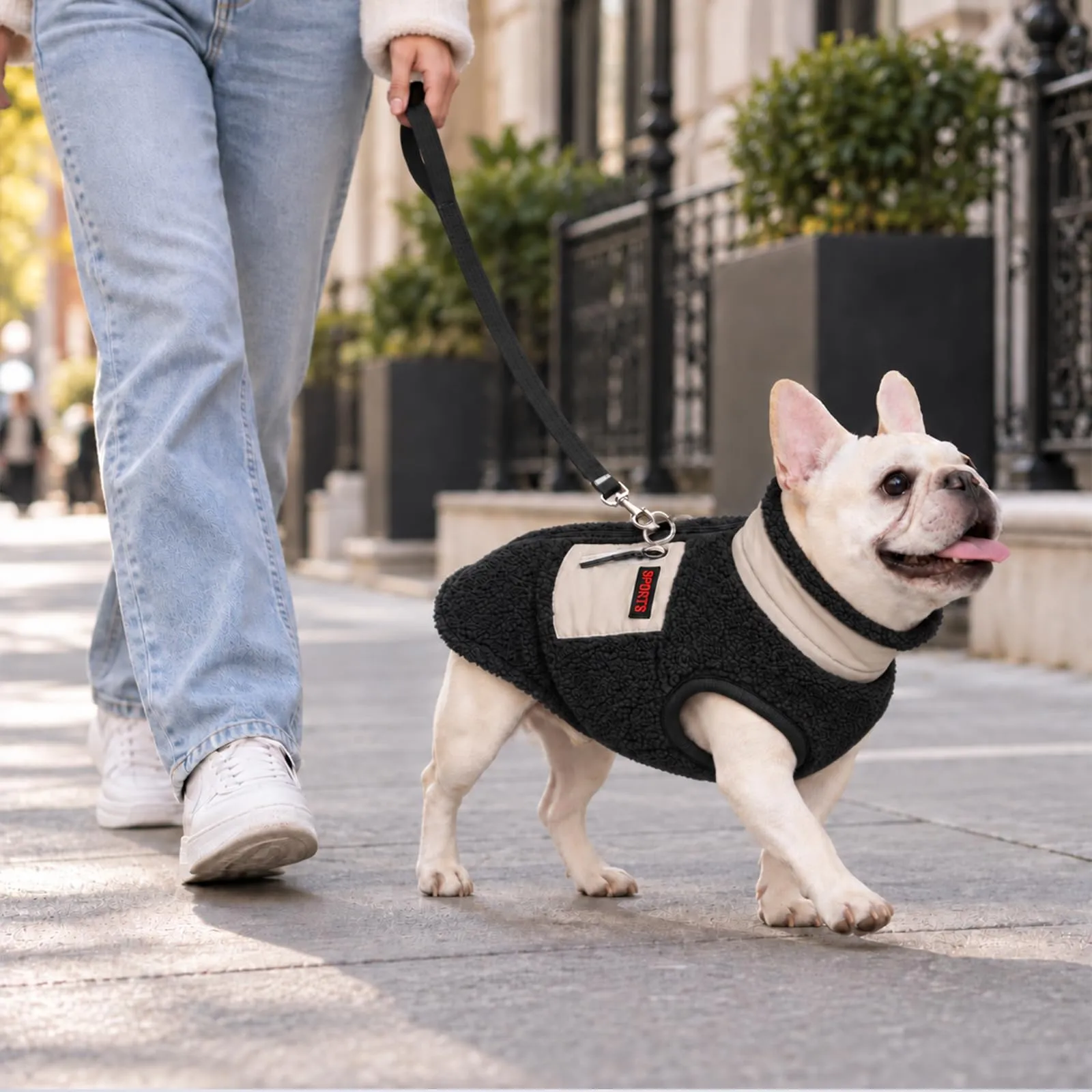 FEimaX Cappotto per Cani Invernale Giacca in Pile Calda con Anello a D, Gilet Cane Antivento Cucciolo Vestiti Caldo per Cani di Piccola e Media Taglia - immagine 7