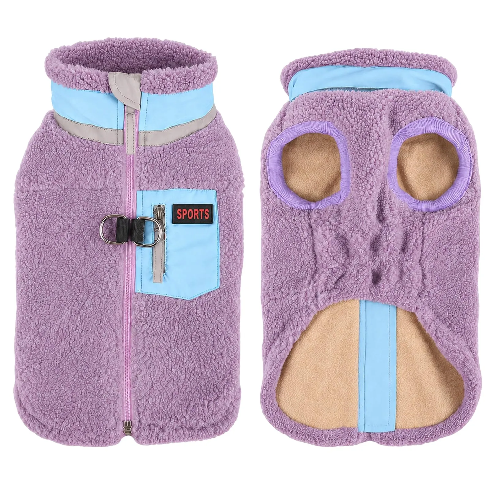 FEimaX Cappotto per Cani Invernale Giacca in Pile Calda con Anello a D, Gilet Cane Antivento Cucciolo Vestiti Caldo per Cani di Piccola e Media Taglia - immagine 1