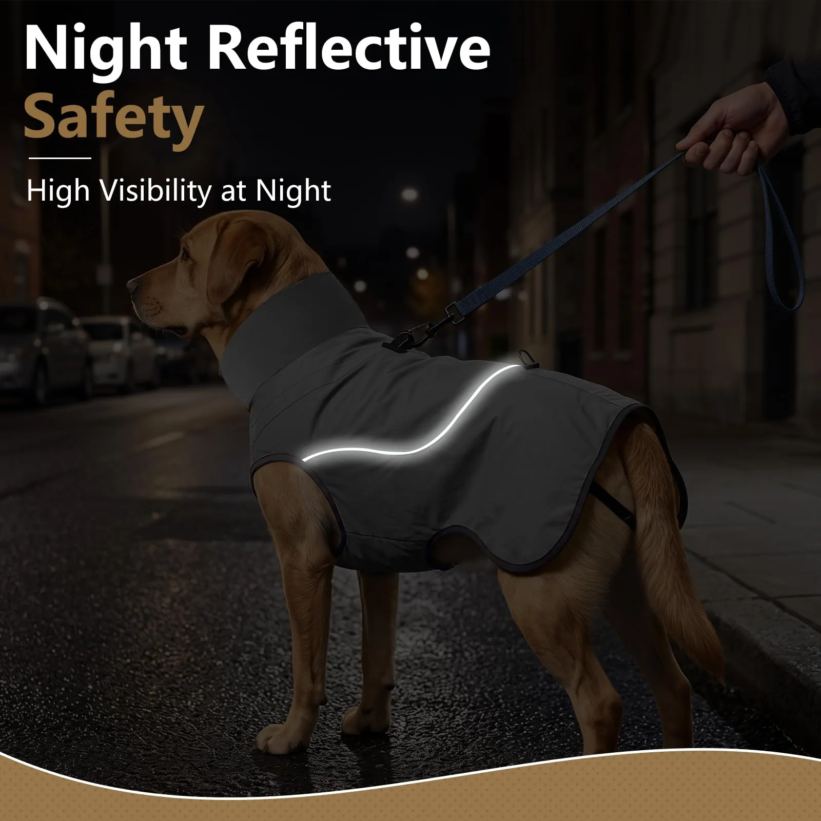 Poiinvc cappotto invernale impermeabile per cane con imbracatura D - immagine 7