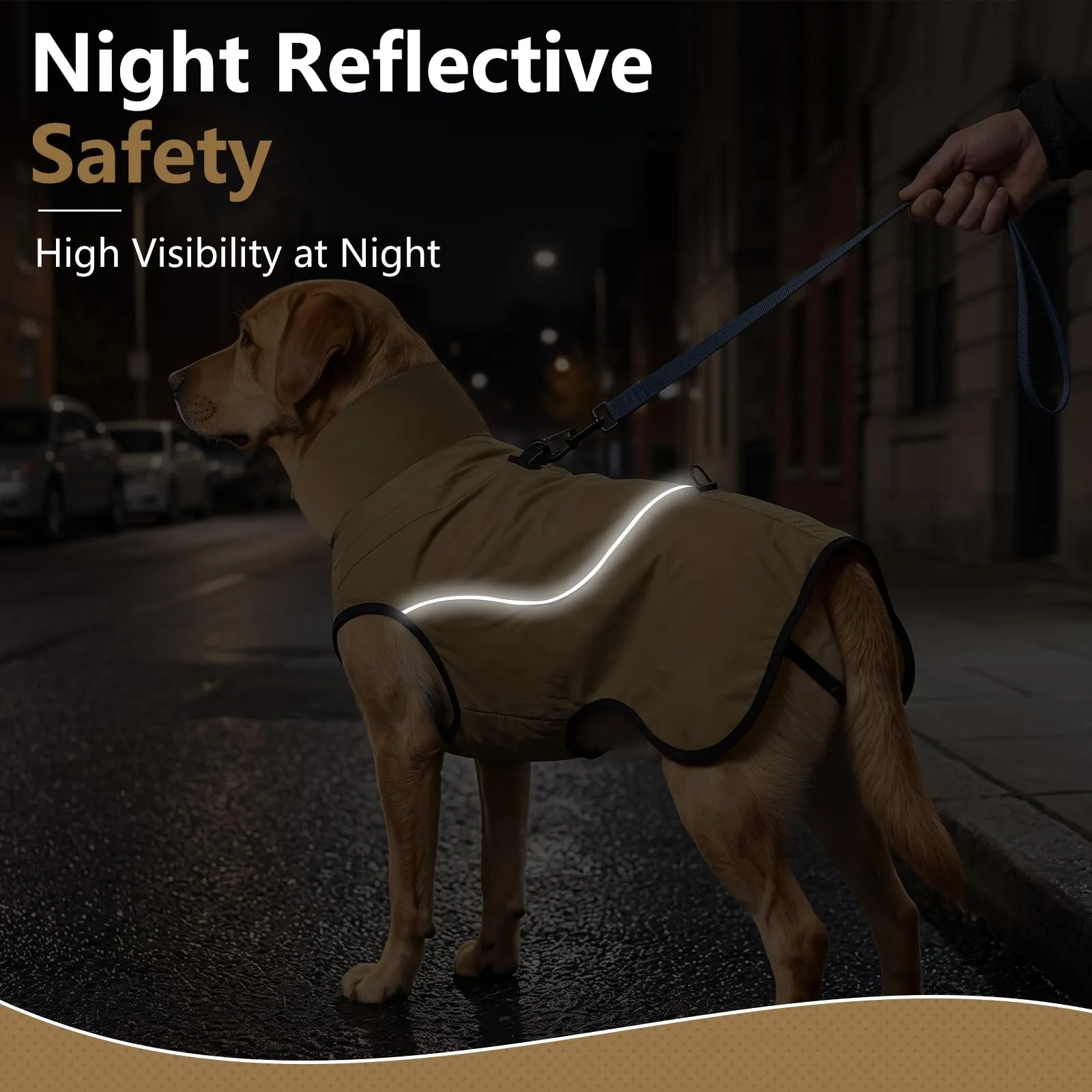 Poiinvc cappotto invernale impermeabile per cane con imbracatura D - immagine 7
