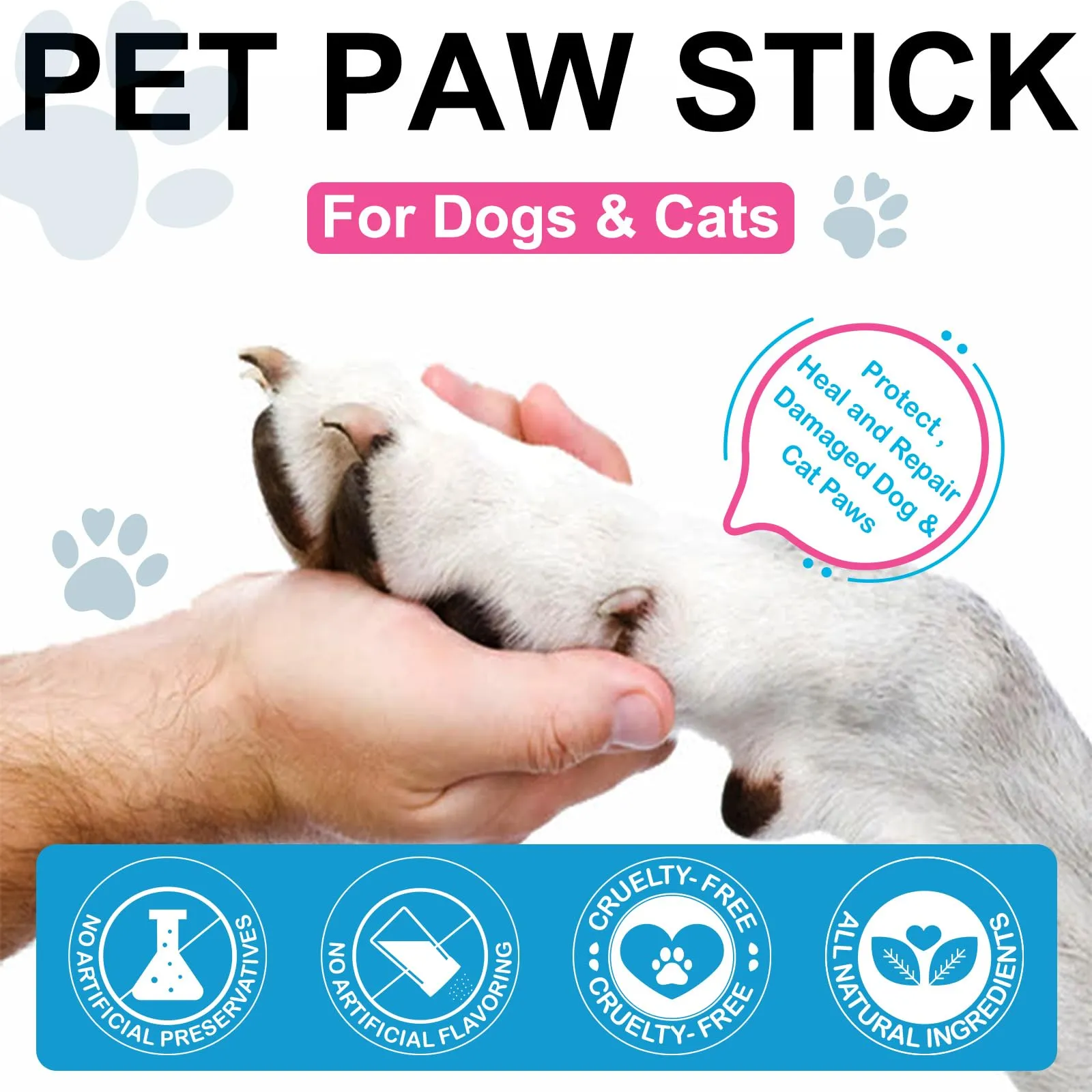 CiAIplw Crema Polpastrelli Cane, Balsamo in Stick Zampe e Naso Cane - immagine 2