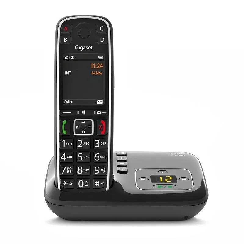 Telefono Gigaset E720A Wireless DECT/Analogico 200 Contatti Bluetooth Nero - immagine 1