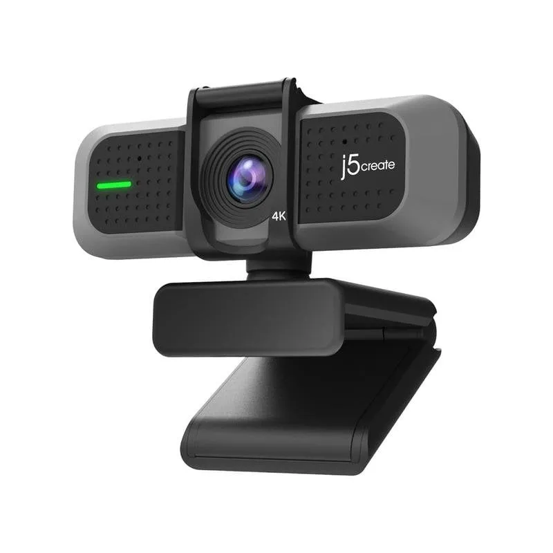 Webcam J5CREATE JVU430 4K Ultra HD 8MP USB-C Clip Privacy Cover - immagine 1