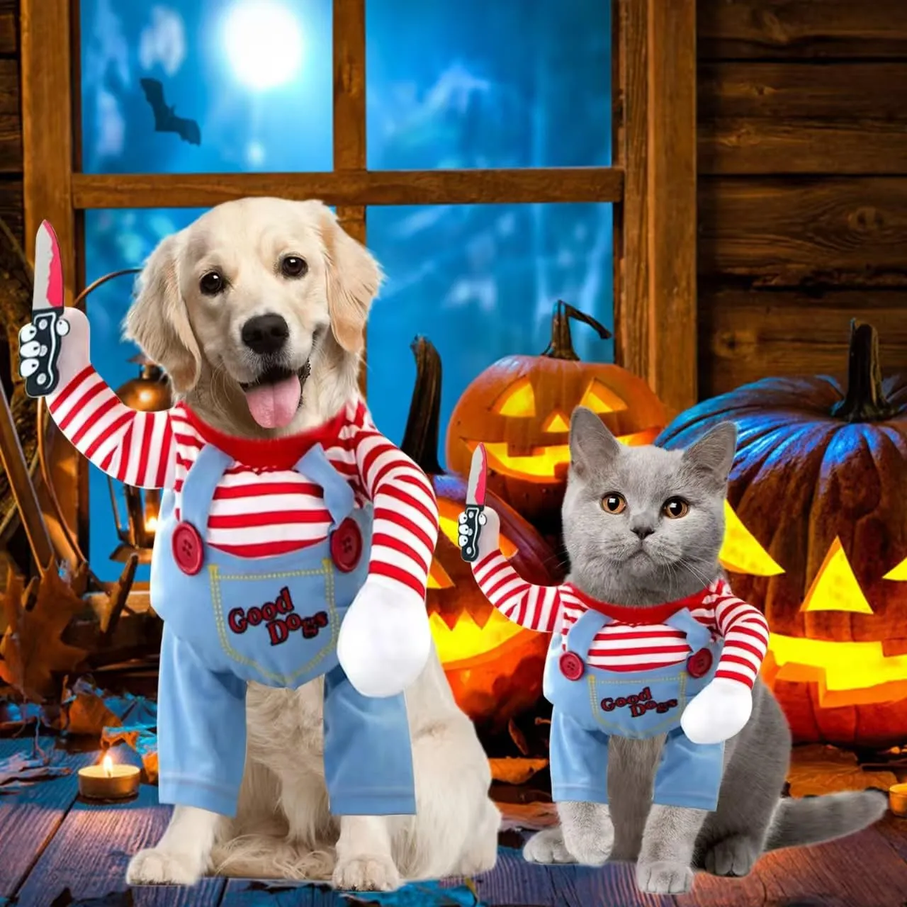 Vestiti per Animali di Halloween, Costume Animali Domestici per Halloween, Dog Awful Costume, Divertenti Costumi per Cani, per Cani di Taglia Grande, Media e Piccola, per Festival Feste Tema - immagine 4