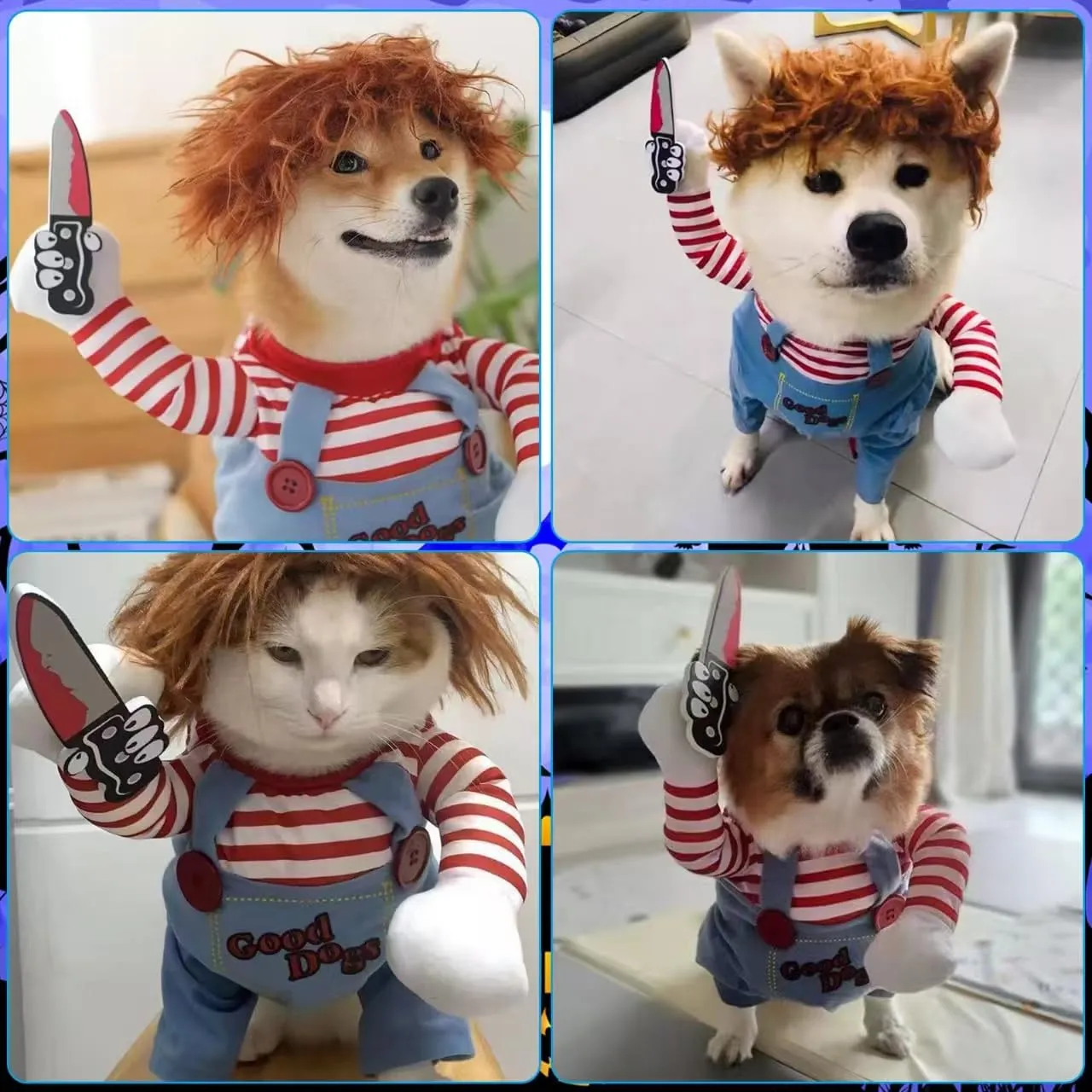 Vestiti per Animali di Halloween, Costume Animali Domestici per Halloween, Dog Awful Costume, Divertenti Costumi per Cani, per Cani di Taglia Grande, Media e Piccola, per Festival Feste Tema - immagine 7