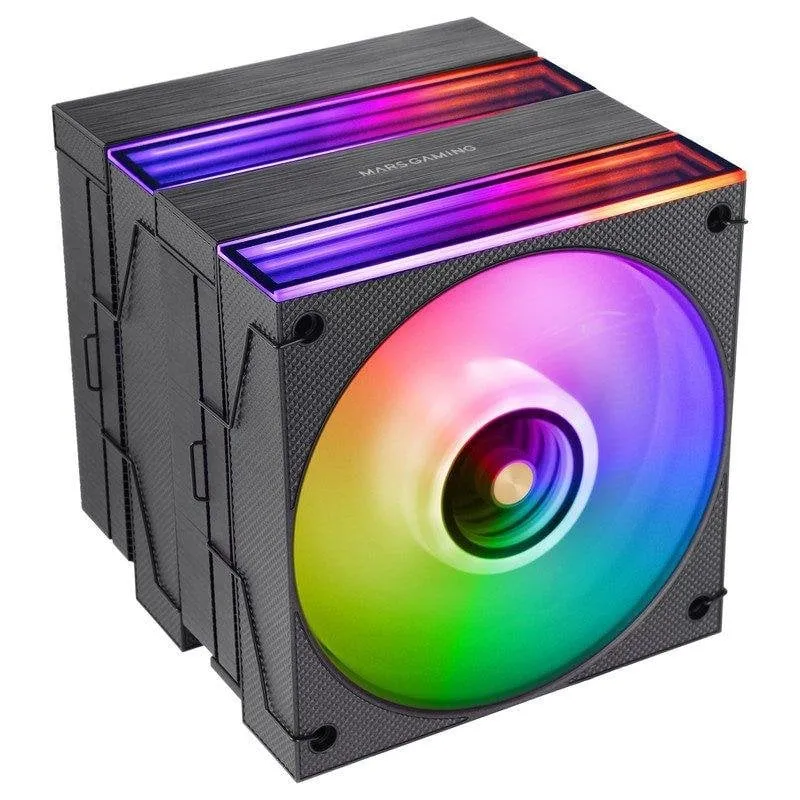 Raffreddamento ad aria Mars Gaming Socket Intel LGA/AMD Dual Tower 120mm MCPU-X26 ARGB - immagine 1
