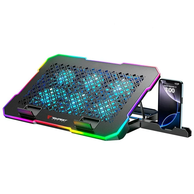 Tappetino di raffreddamento per gaming Tempest Vortex RGB per laptop fino a 17" - immagine 1
