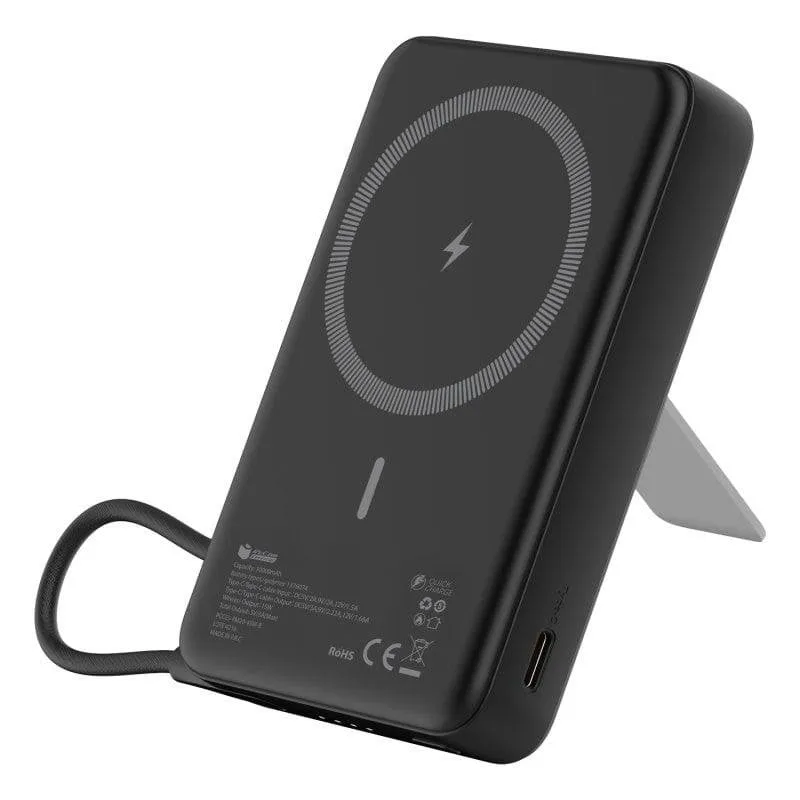 Powerbank Carica Wireless PcCom Essential MagSafe Qi2 10.000mAh 45W con Stand - immagine 1