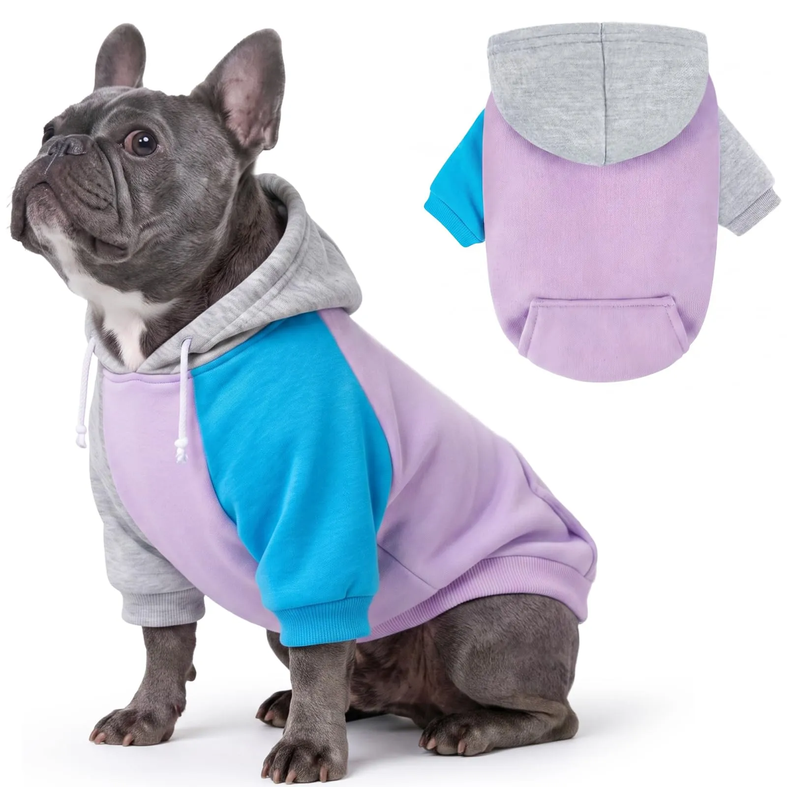 Dolahovy Cappuccio per cani abbigliamento per animali domestici felpe maglioni in cotone caldi giacche cappotti per cuccioli outfit per Chihuahua cani piccoli e medi gatti - immagine 1