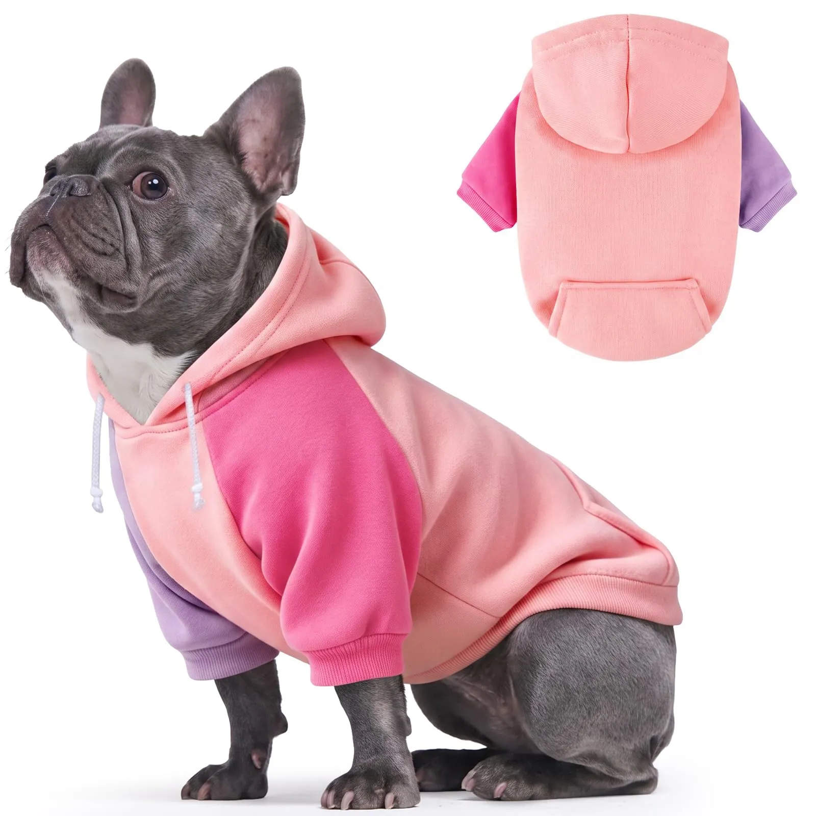 Dolahovy Cappuccio per cani abbigliamento per animali domestici felpe maglioni in cotone caldi giacche cappotti per cuccioli outfit per Chihuahua cani piccoli e medi gatti - immagine 1