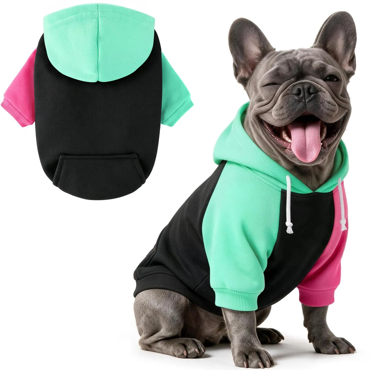 Dolahovy Cappuccio per cani abbigliamento per animali domestici felpe maglioni in cotone caldi giacche cappotti per cuccioli outfit per Chihuahua cani piccoli e medi gatti - immagine 1