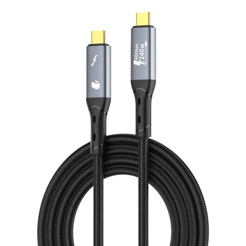 Cavo USB-C a USB-C PcCom Essential PD 3.1 240W USB4 Thunderbolt 8K 1m - immagine 1