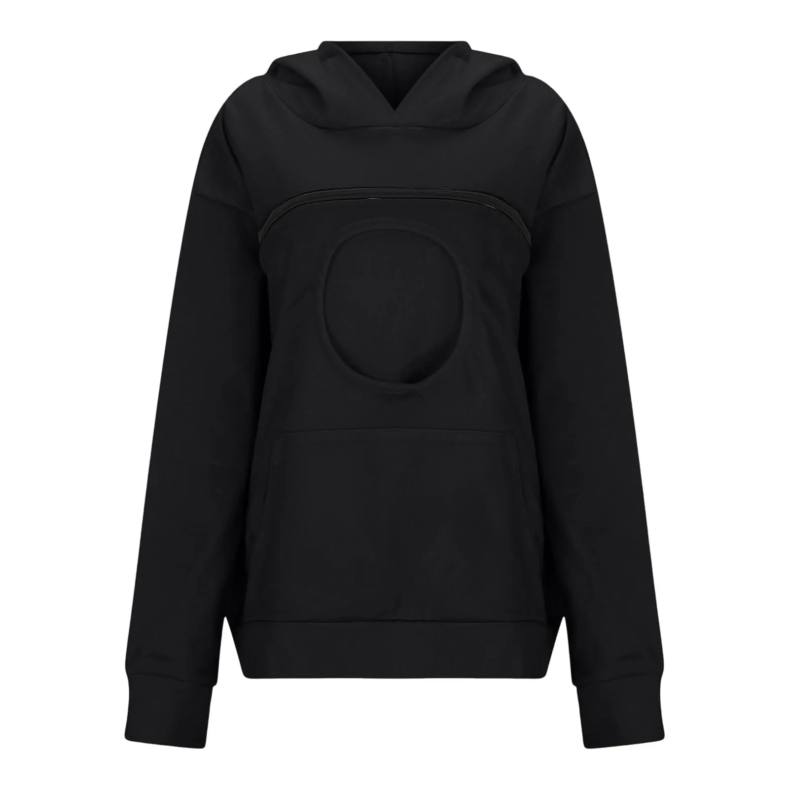 Generico Invernali Cotone Donna Peluche Gatti Marsupio in con Animali per E Pullover Casual Invernale Unisex Casa All'aperto Felpa Porta Gatto Cane Felpa con Tasca per Donna Cani Felpe per Cappuccio - immagine 7
