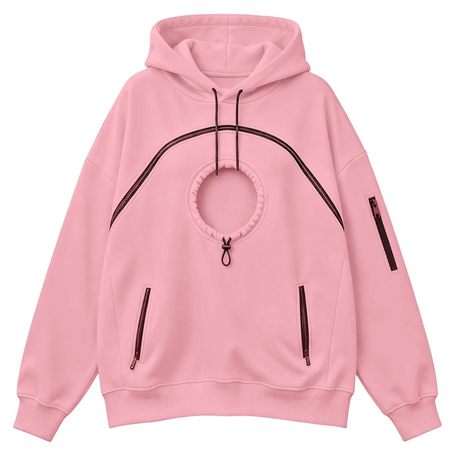 Generico Invernali Cotone Donna Peluche Gatti Marsupio in con Animali per E Pullover Casual Invernale Unisex Casa All'aperto Felpa Porta Gatto Cane Felpa con Tasca per Donna Cani Felpe per Cappuccio - immagine 9