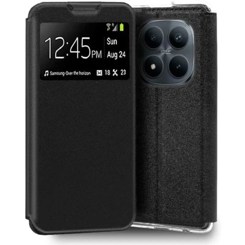 Funda per cellulare Cool Flip Cover Sintetica Nera Antishock per Xiaomi Redmi Note 15 Pro Plus 5G e Poco M8 Pro - immagine 1