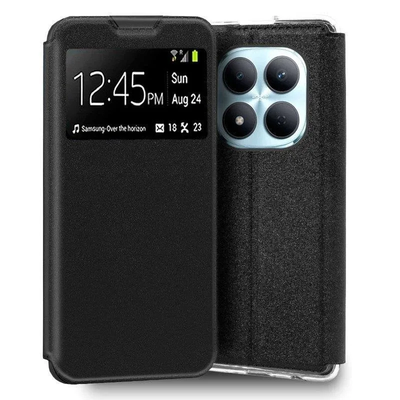 Funda per smartphone Cool Flip Cover Libro Polipelle Nera Resistente per Xiaomi Redmi Note 15 Pro - immagine 1