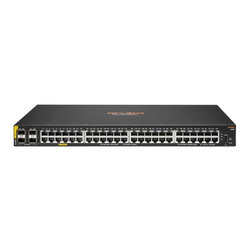 Switch HPE Aruba Networking 6100 48 porte PoE Classe 4 4SFP+ 370W Gestito L3 1U - immagine 1