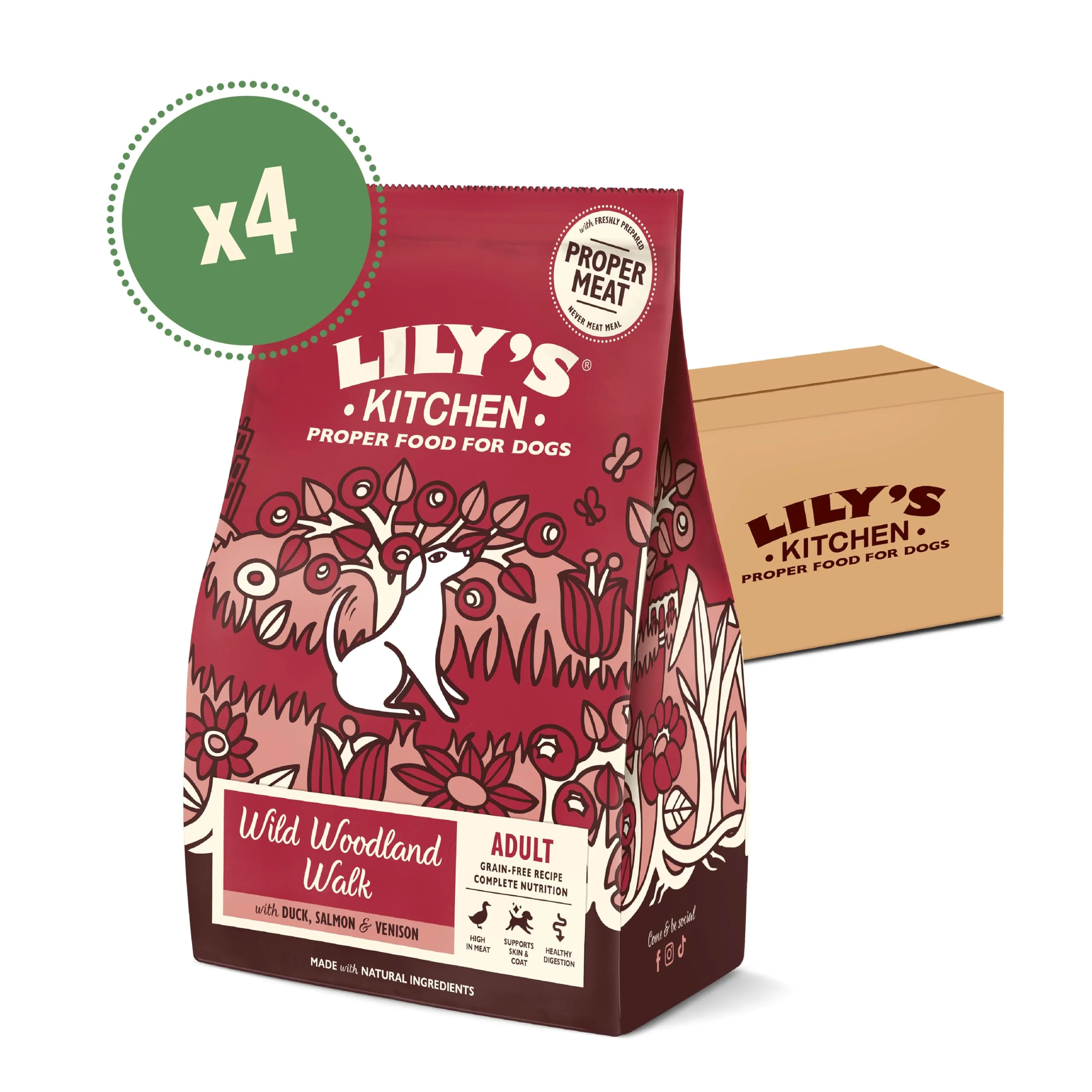 Lily's Kitchen Completo Crocchette Cani per Adulti Cani (4kg) - Cervo & Anatra - immagine 2