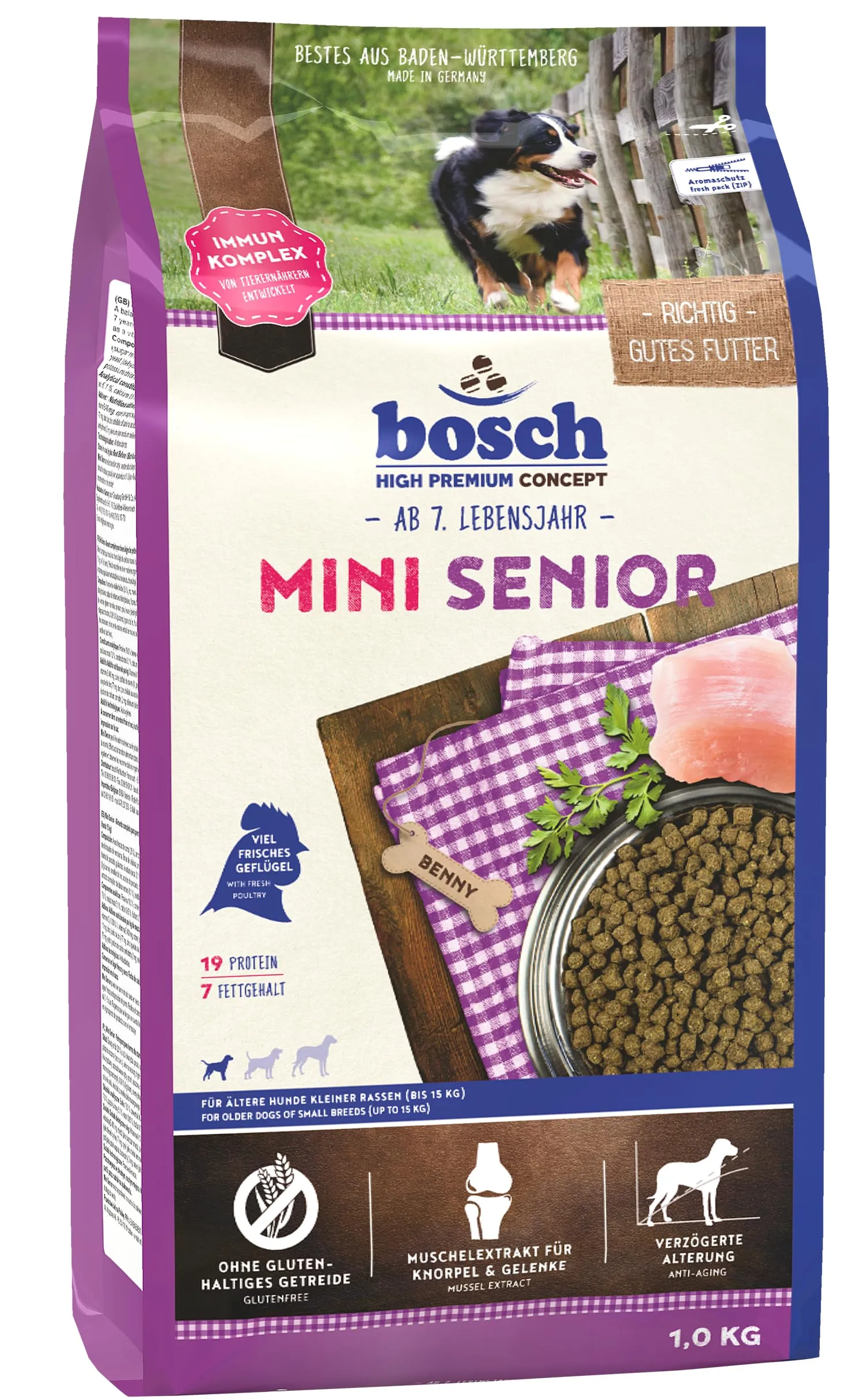 bosch HPC Mini Senior | Cibo secco per cani anziani di piccole razze (fino a 15 kg) | 2500 g - immagine 1