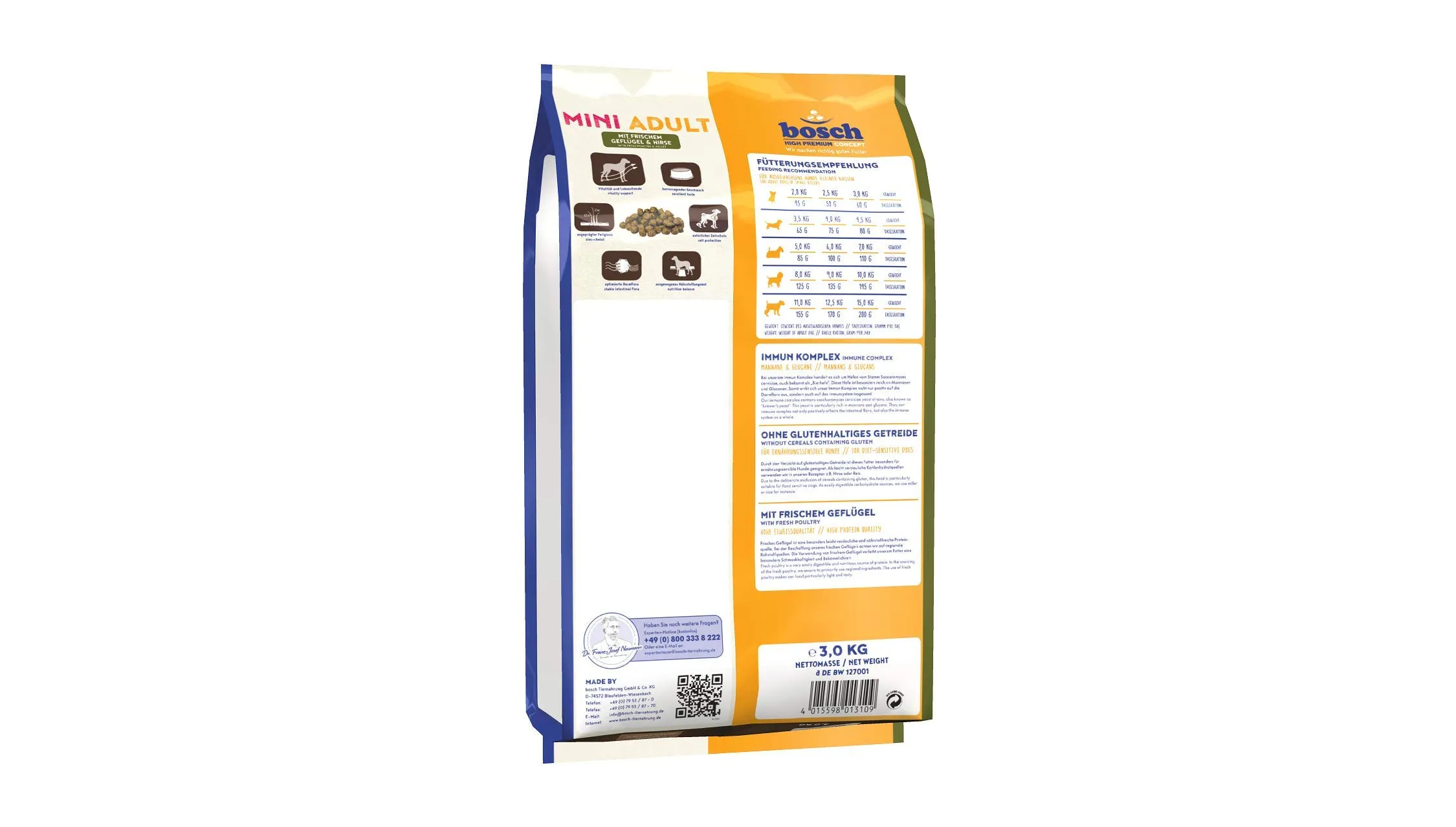 bosch HPC Mini Adult | con pollame fresco e miglio | Cibo secco per cani adulti di razze piccole (fino a 15 kg) |3000 g - immagine 4