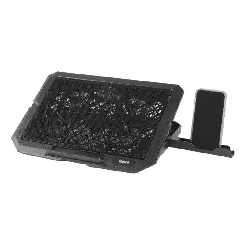 Supporto notebook iggual RP4V17 4 ventole LED blu 17 pollici regolabile - immagine 1