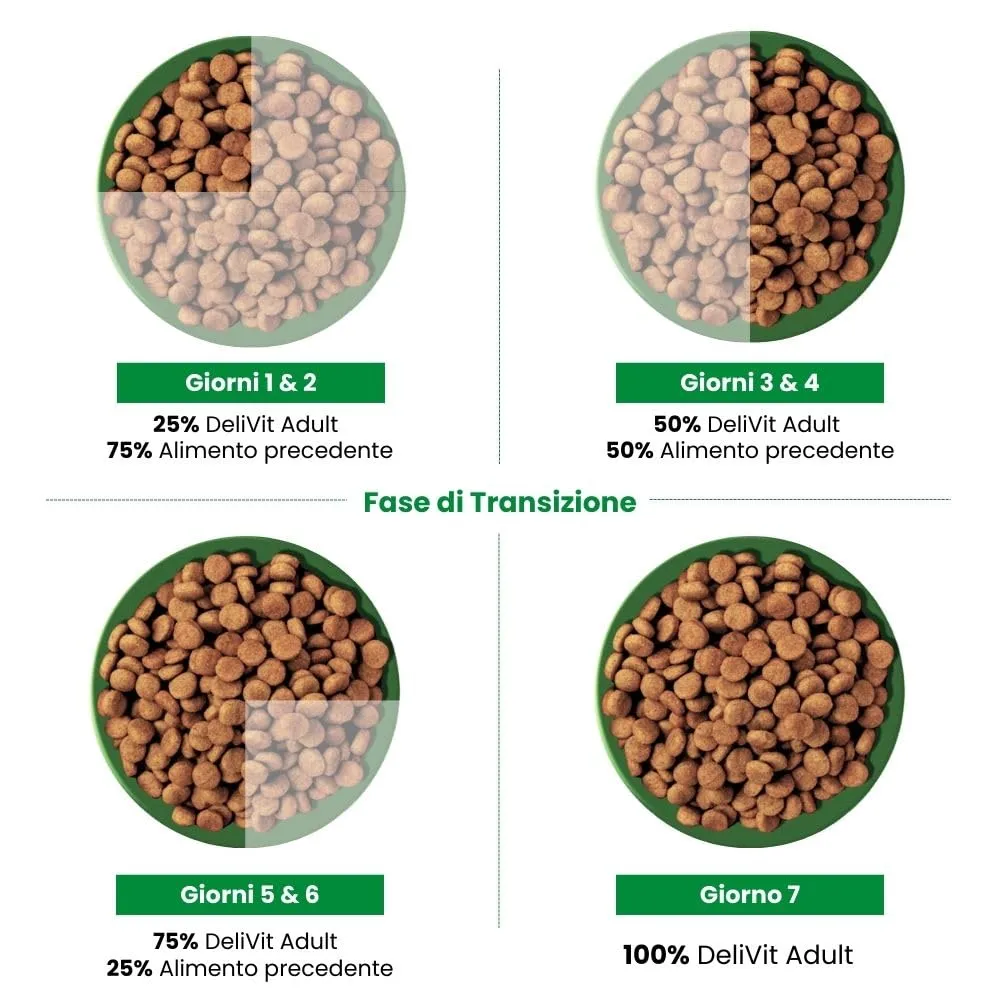DeliVit Adult Mantenimento - Crocchette per Cani Adulti 20kg – Con Carne, Fibre e Cereali – Made in Italy - immagine 5