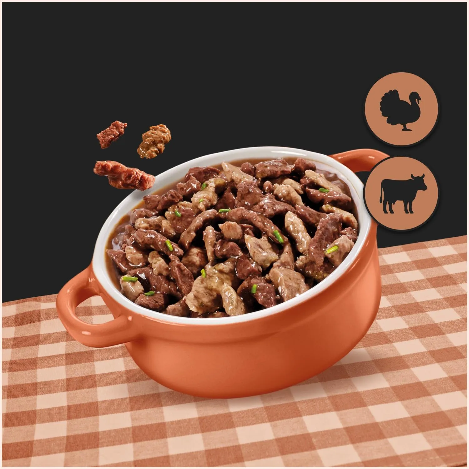 Cesar Ricette di Campagna Cibo Umido per Cani con Tenero Tacchino, Manzo ed Erbe, 14 Vaschette da 150 g, Totale 2.100g - immagine 4