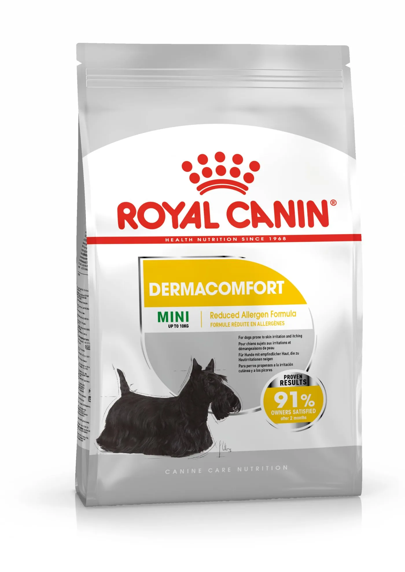 Royal Canin Dermacomfort Mini | 1 kg | Alimento completo per cani adulti di piccola taglia fino a 10 kg | Per supportare la normale salute della pelle | Con acidi grassi Omega-3 e 6 - immagine 1