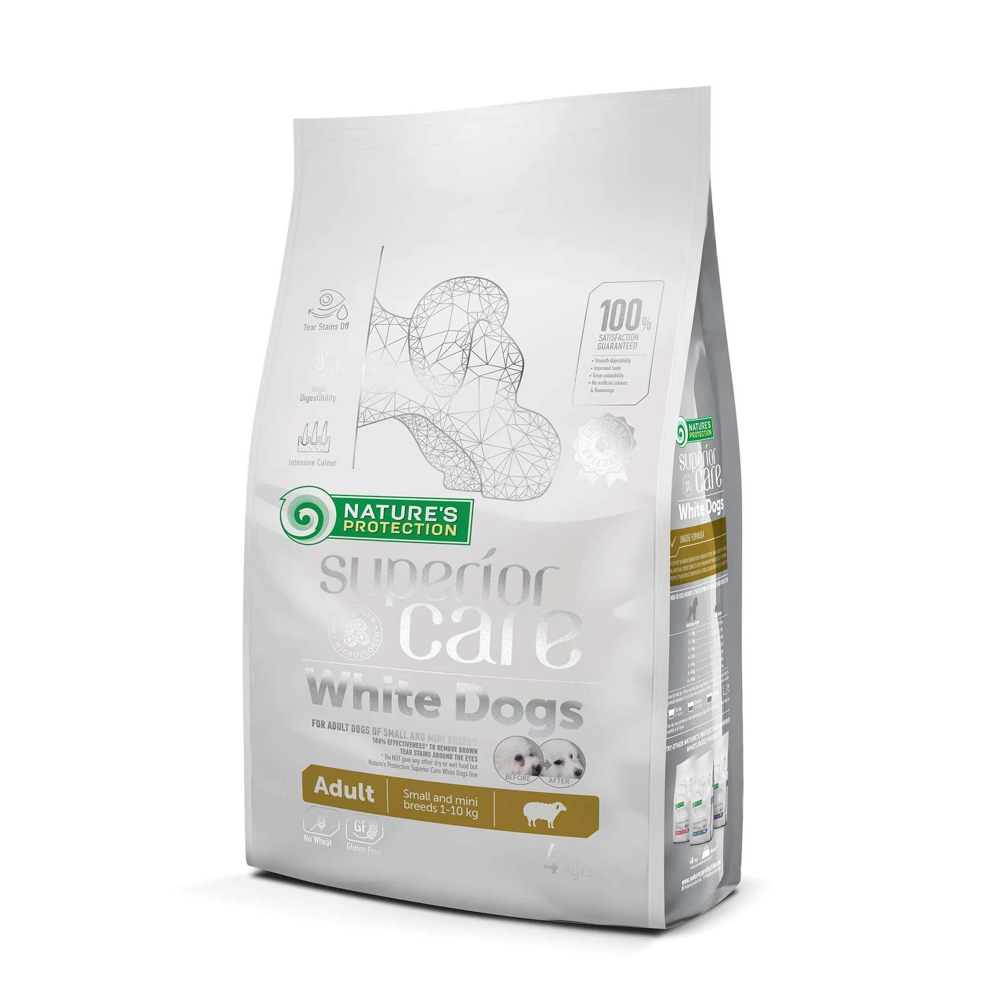 Nature's Protection Superior Care - Pelliccia bianca per cani, agnello, taglia piccola e piccola, confezione da 4 kg - immagine 1